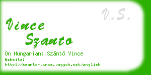 vince szanto business card