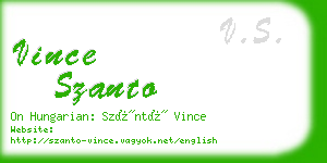 vince szanto business card